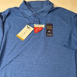 Haggar Men's Easy Care Blue Polo Shirt